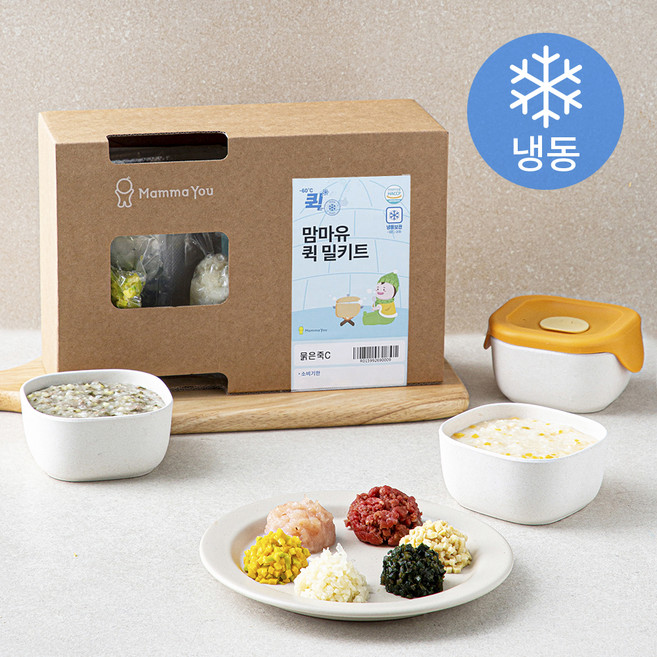 맘마유 퀵 밀키트 묽은죽 C플랜 (냉동), 480g, 1세트