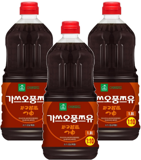 이엔푸드 가스오풍 쯔유, 1.8L, 3개