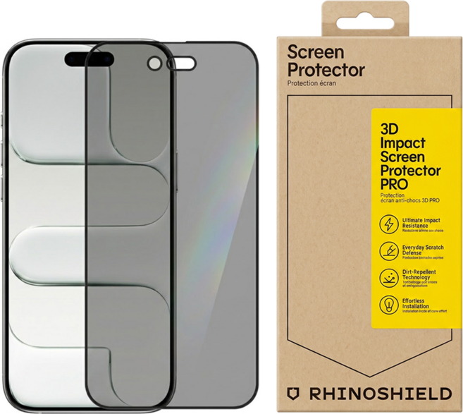 RHINOSHIELD 犀牛盾 壯撞貼 PRO 3D全滿版 螢幕保護貼 iPhone 17 Air 防窺 疏油疏水 零殘膠 防窺黑