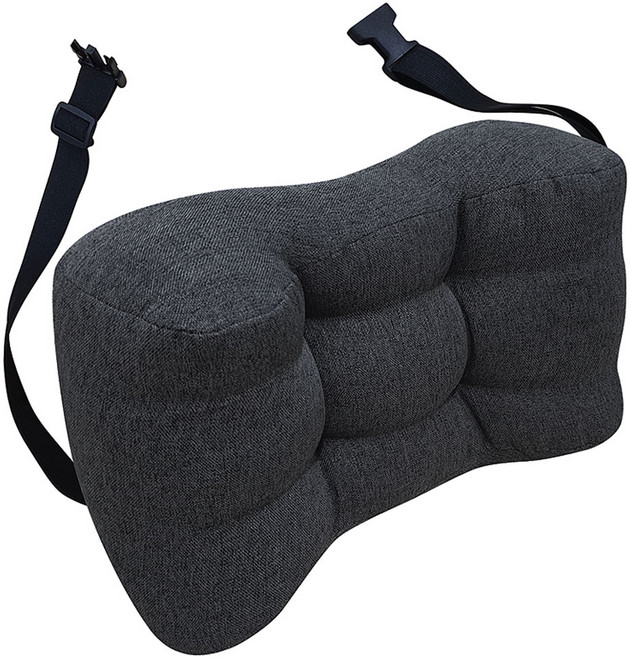 꾸멜 써포터 등받이 허리쿠션, 차콜