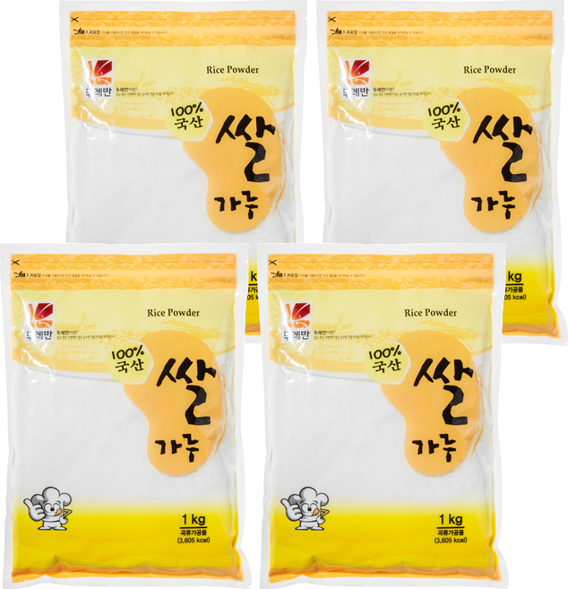 뚜레반 국내산 쌀가루, 1kg, 4개