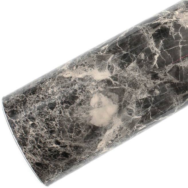 로즈로사 인테리어 필름 매트 마블 유광 대리석 시트지 GS414, 블랙 + 베이지, 폭 100cm x 길이 30m