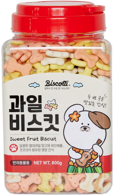 비스코티 강아지 비스켓, 과일, 800g, 1개
