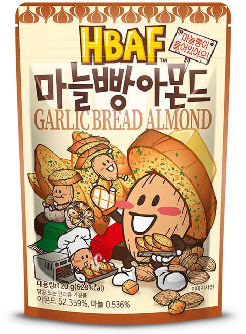 바프 마늘빵 아몬드, 120g, 1개