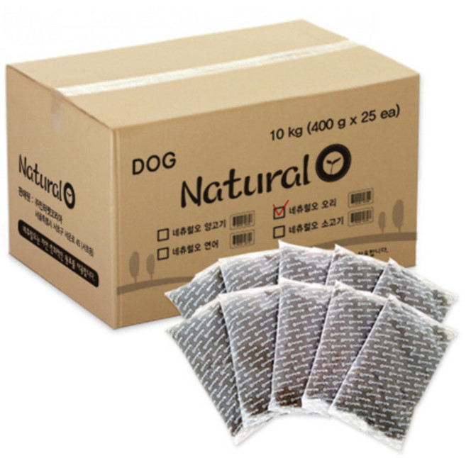 네츄럴오 전연령 강아지 D 건식사료, 오리, 10kg, 1개