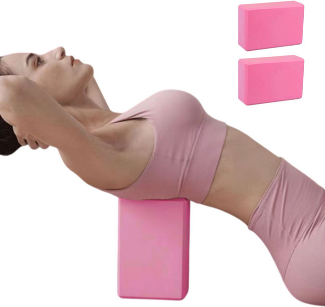 사비나 고밀도 EVA 브릭 사각 요가블럭, 핑크, 2개