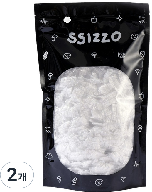 씨조 일회용 비닐 귀마개 이어캡 400p, 2개, 투명