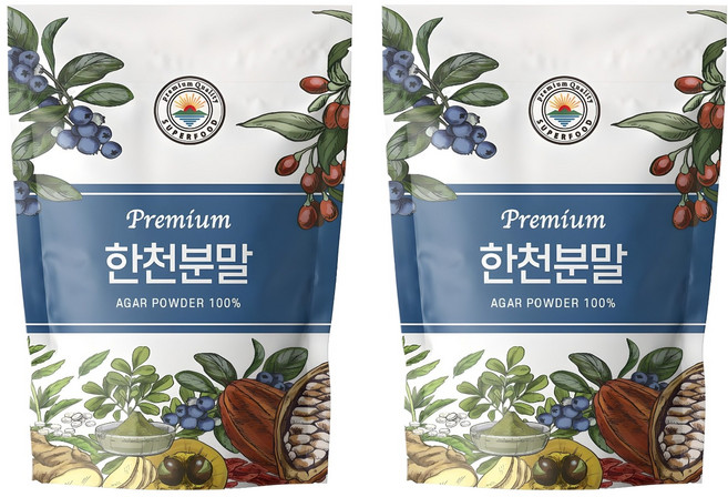 해나식품 한천 분말, 300g, 2개