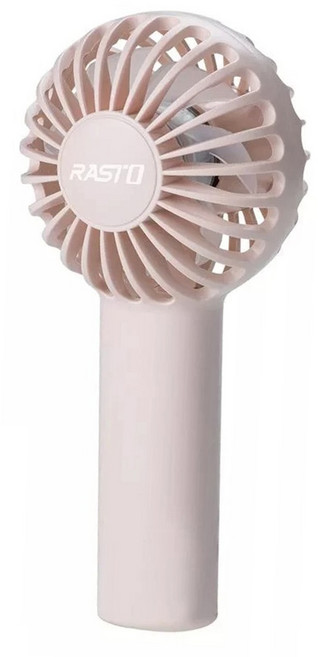 RASTO RK14 隨身便攜三段風速手持充電風扇 附掛繩 + Type C充電線, R-PCF014, 藕色