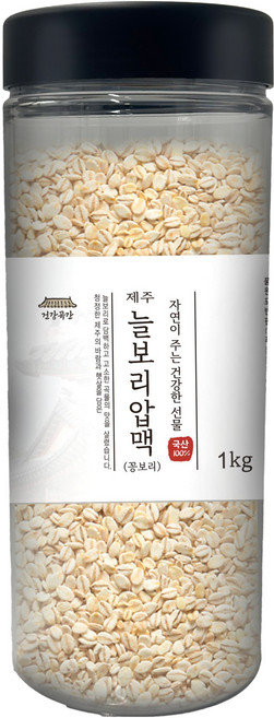 대구농산 건강곡간 국내산 제주 늘보리 압맥 꽁보리, 1kg, 1개