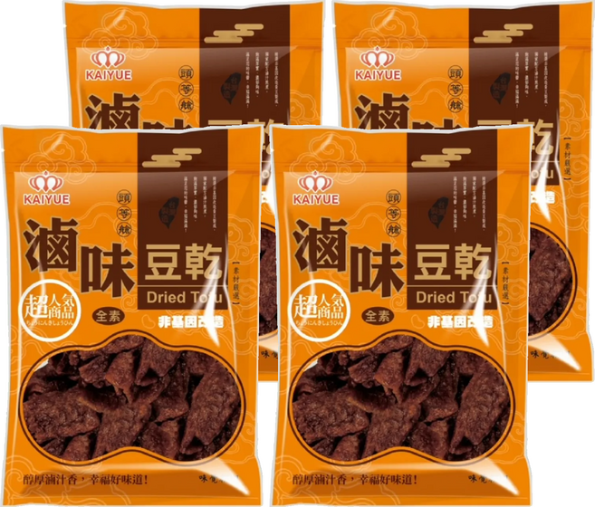 Chiao-E 巧益 頭等艙 全素滷味豆乾, 300g, 4包