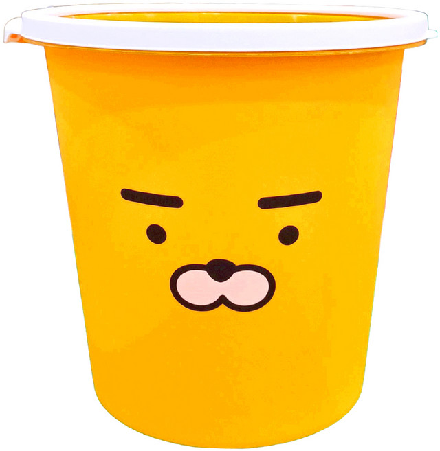 KAKAO FRIENDS 垃圾桶 Ø25x26.5cm, 1個, 黃