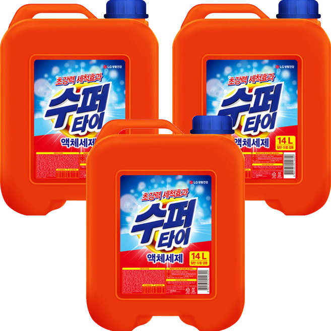 수퍼타이 뉴 액상세제 본품, 14L, 3개