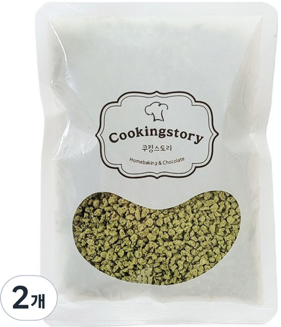 쿠킹스토리 녹차 쿠키 크런치, 100g, 2개