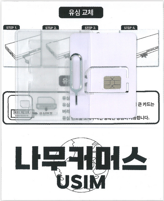나무커머스 베트남 유심칩, 1개, 6일, 매일 1GB 소진 후 5Mbps 고속 무제한