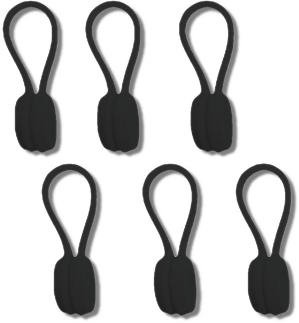 블루레이크 케이블 이어폰 전선 정리 홀더, 6개, 블랙