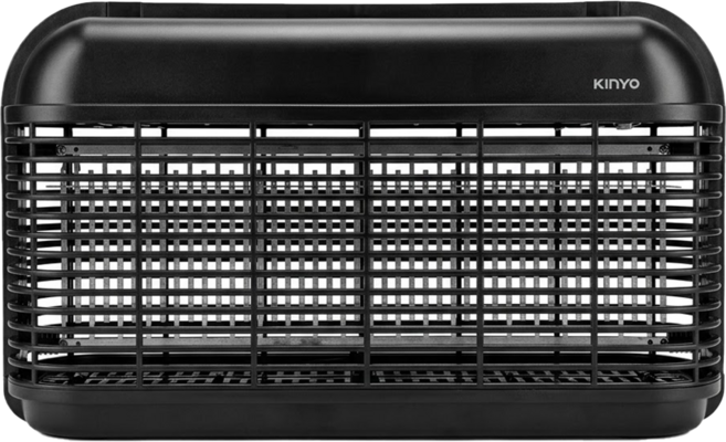Kinyo LED電擊式紫外線捕蚊燈 12顆燈珠 附鐵鍊 + 毛刷 450 x 260 x 108mm 黑色 1kg, KL-8121