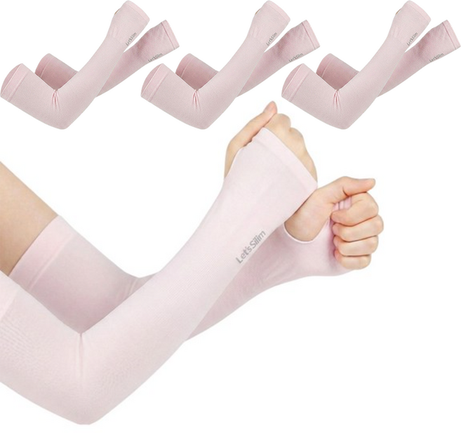 와이홉 아이스 쿨링 팔토시 양손 세트, 핑크, 3세트