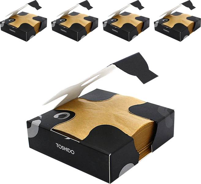 토시도 대용량 탁상용 브라운 마 기름종이, 1000개입, 5개