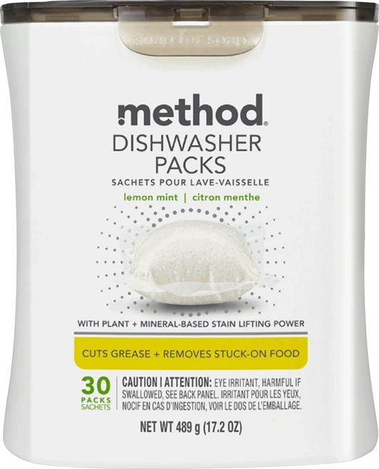 method 美則 潔淨三效聰明洗碗球 萊姆薄荷 30個, 489g, 1罐