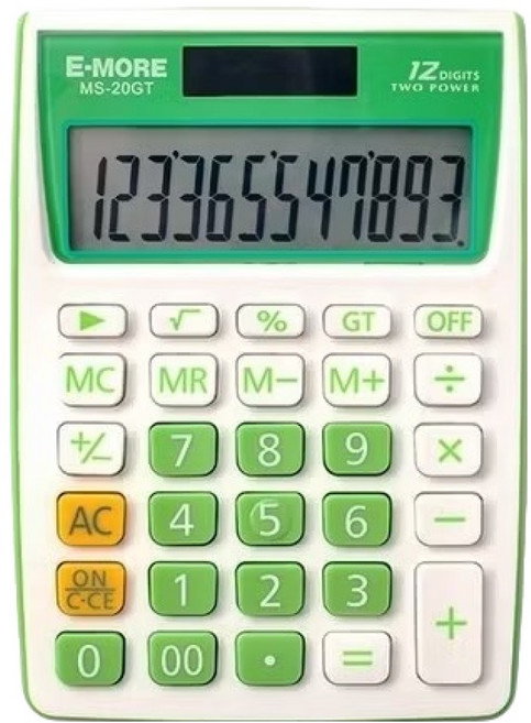 E-MORE MS-20GT 綠色 160g 國家考試專用 太陽能雙電源, 1個