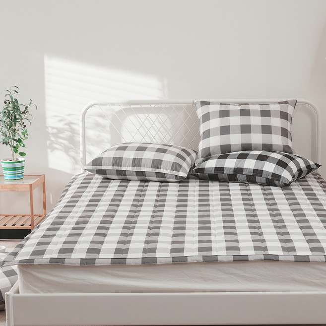 퓨어이즈룸 제니체크 클래식 워싱 마이크로 사계절 패드, 그레이