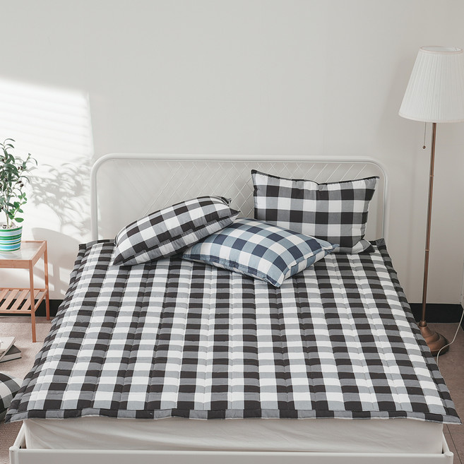 퓨어이즈룸 제니체크 클래식 워싱 마이크로 사계절 패드, 블랙