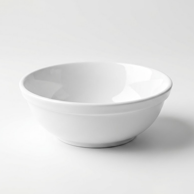 리빙메이트 단체급식 표준형 PC 식판국그릇 14 x 5.3 cm, 화이트, 1개