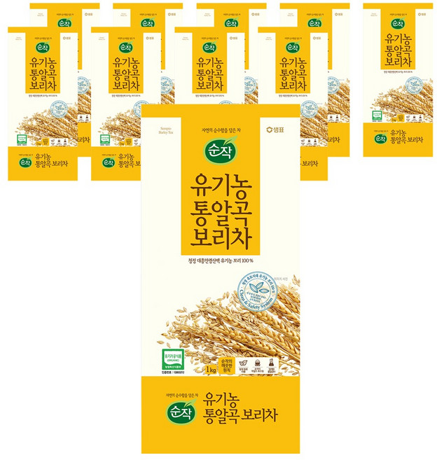 순작 유기농 통알곡 보리차, 1kg, 1개입, 10개