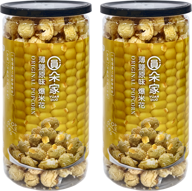 圓朵家爆米花 薄鹽原味, 190g, 2瓶