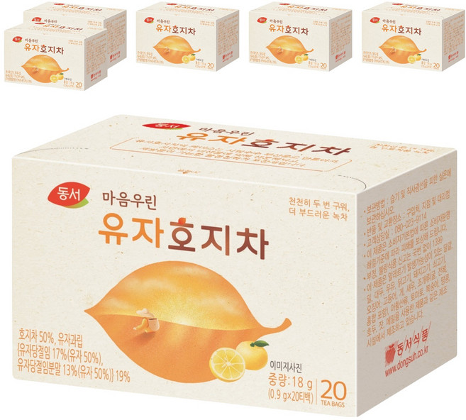 DONGSUH 東西食品 暖心柚子焙茶, 20包, 6盒, 900mg