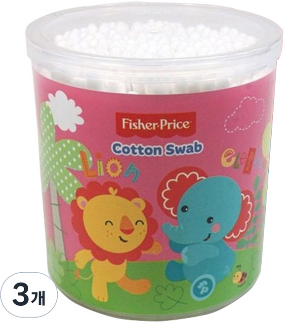 피셔프라이스 면봉 핑크, 200개입, 3개