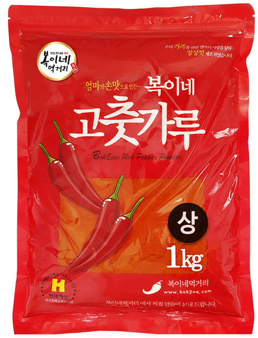 Bok2Nefood 醬料用上等辣椒粉 中辣, 1kg, 1包