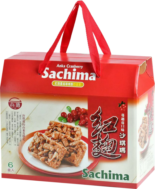 台酒 紅麴蔓越莓沙琪瑪禮盒 36包組, 792g, 1盒