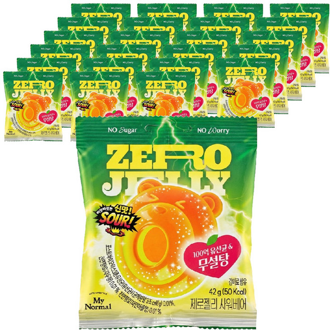 마이노멀 제로젤리 사워베어, 42g, 24개