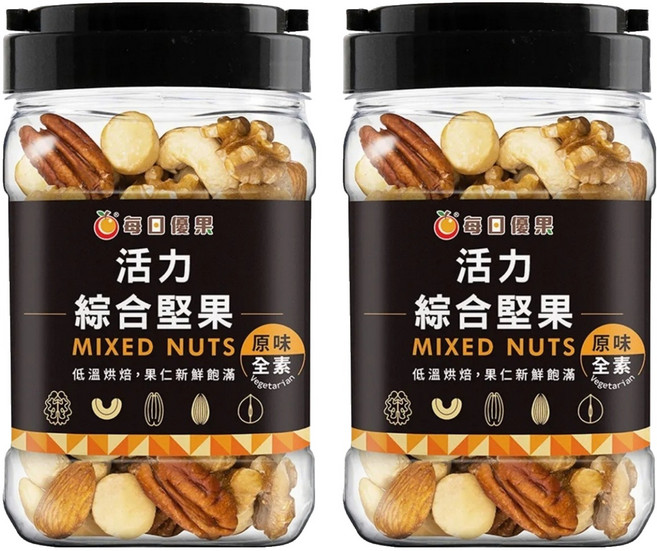 每日優果 罐裝活力綜合堅果, 290g, 2罐