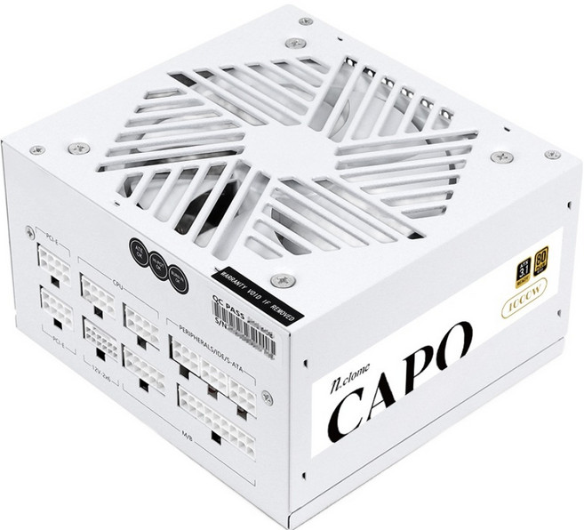 N.Clome CAPO 1000W 80PLUS金牌 全模組 電源供應器 ATX3.1 白色, 單品