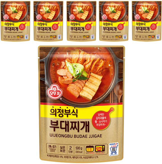 오뚜기 의정부식 부대찌개, 500g, 6개