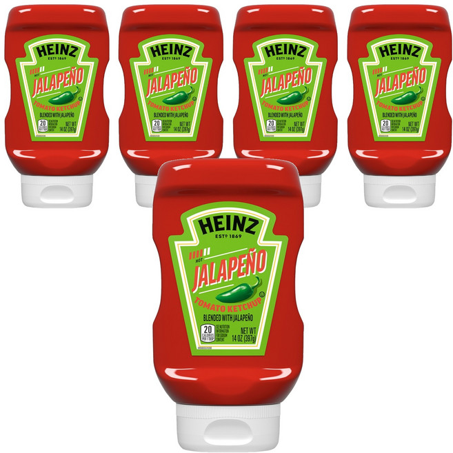 하인즈 할라페뇨 토마토 케첩, 397g, 5개