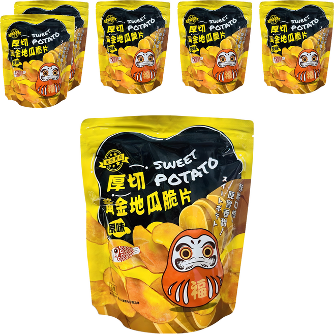 果然實在 豐淇厚切黃金地瓜脆片 原味, 140g, 6包