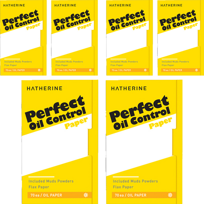 해서린 퍼펙트 오일 컨트롤 페이퍼, 70매입, 6개