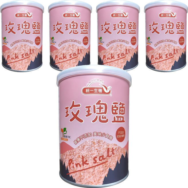 統一生機 玫瑰鹽, 600g, 5罐
