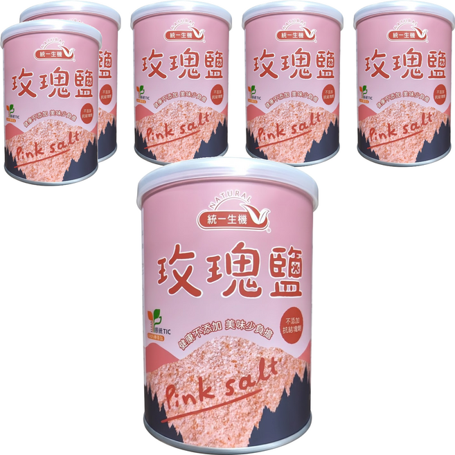 統一生機 玫瑰鹽, 600g, 6罐