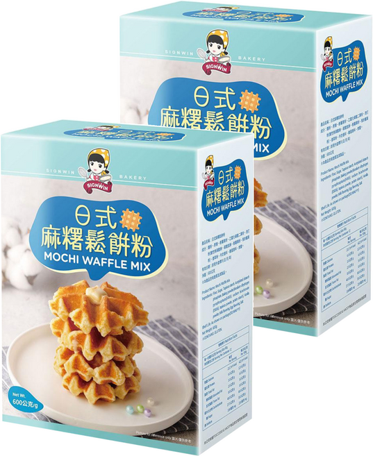 SIGNWIN 三得冠 日式麻糬鬆餅粉, 600g, 2盒
