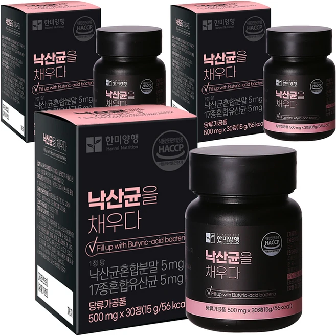 한미양행 낙산균을 채우다 15g, 30정, 3개 - 쿠팡