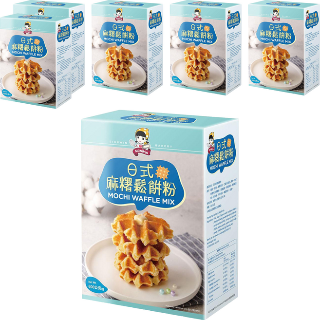 SIGNWIN 三得冠 日式麻糬鬆餅粉, 600g, 6盒