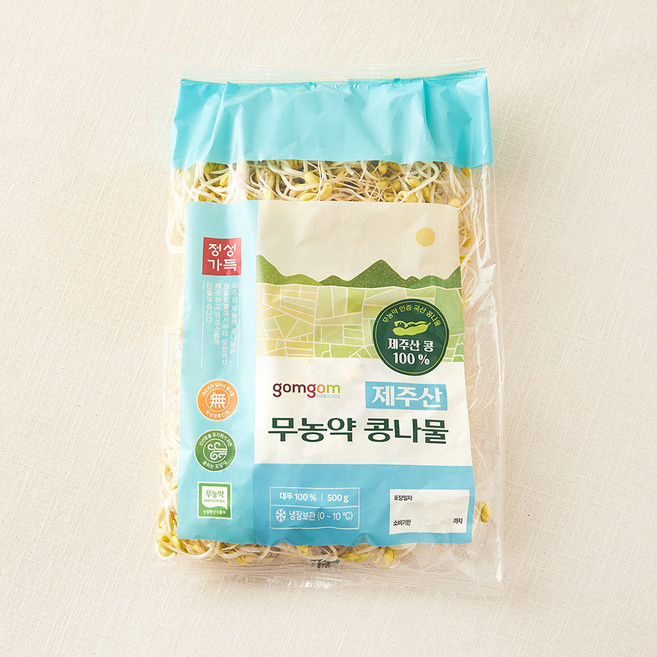 곰곰 제주산 무농약 콩나물, 500g, 1개