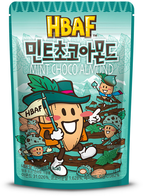 바프 민트초코 아몬드, 120g, 1개