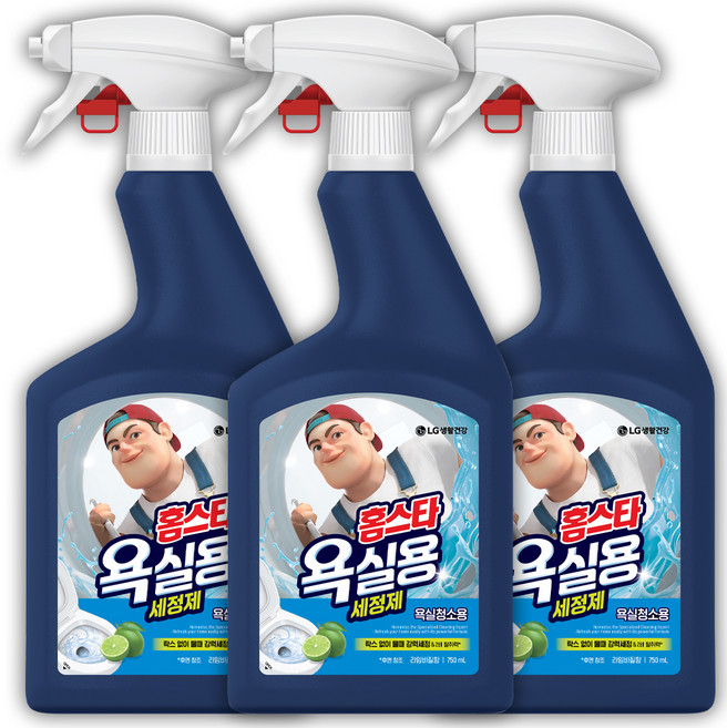 홈스타 욕실용 세정제 라임바질향, 750ml, 3개