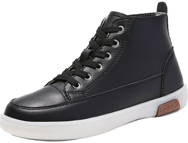 Picaso 피카소 여성용 발편한 소가죽 데일리 하이탑 스니커즈 306